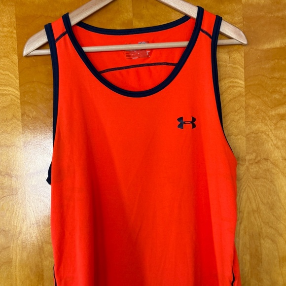 Under Armour Men’s Medium Orange and Blue Workout Tank - Picture 1 of 3